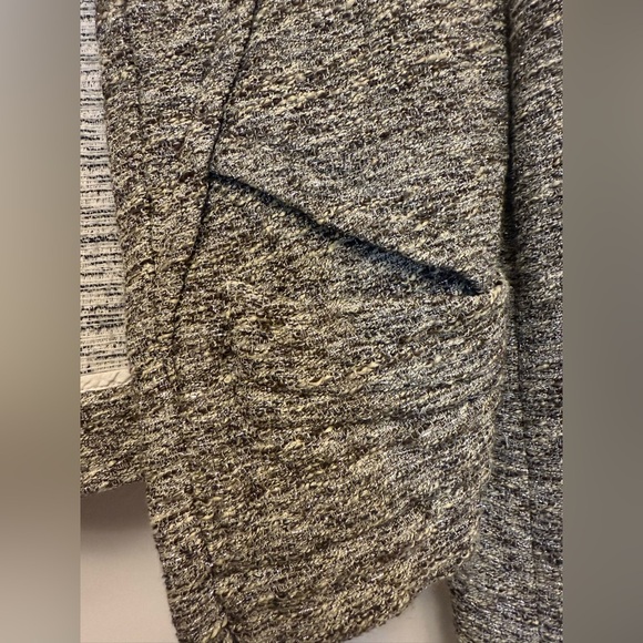 Iro Metallic Nakilo Jacket Blazer Sz 36 Silver Gray White - Picture 7 of 8